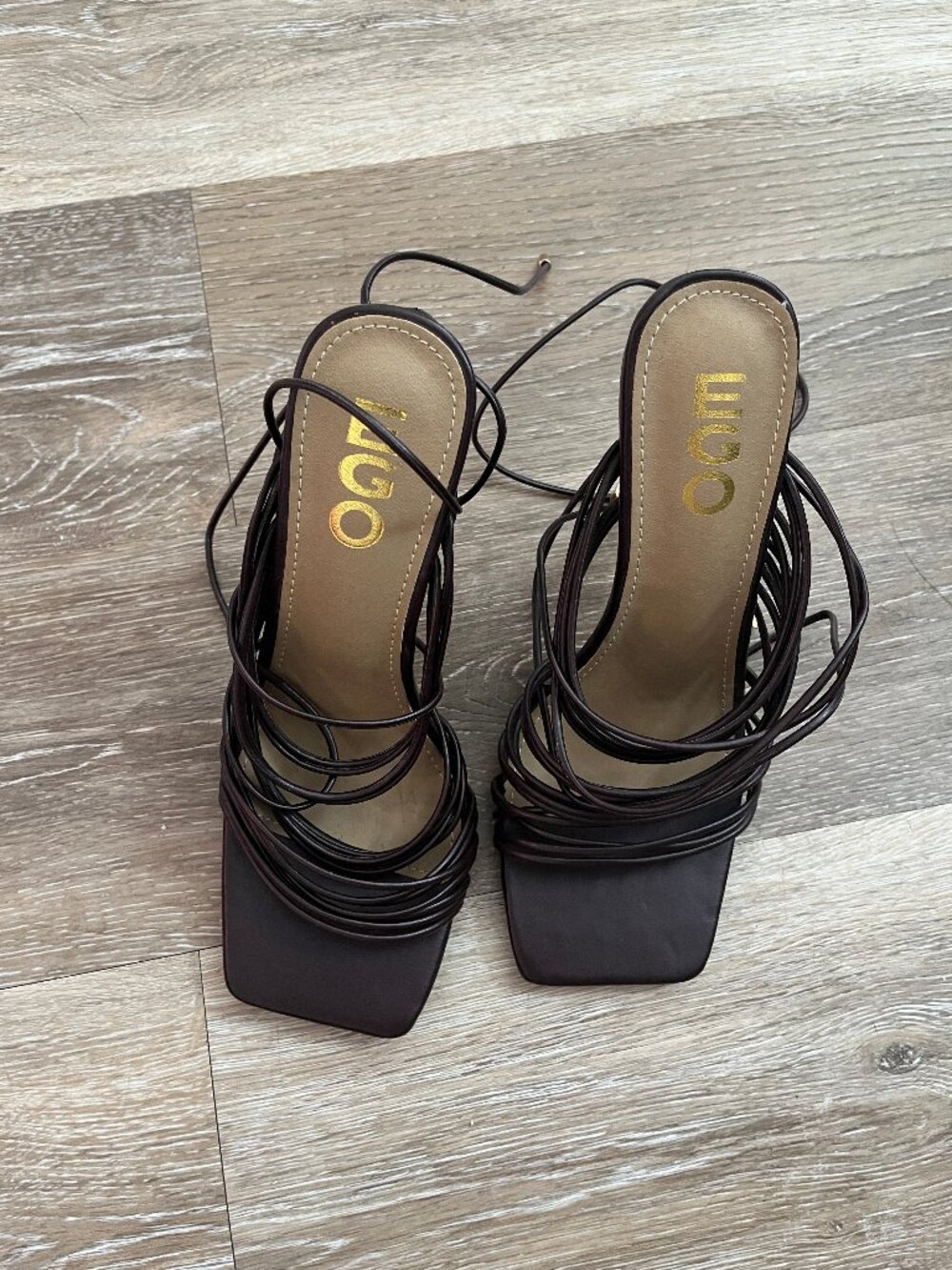 Sexy Strappy Deep Brown Heels